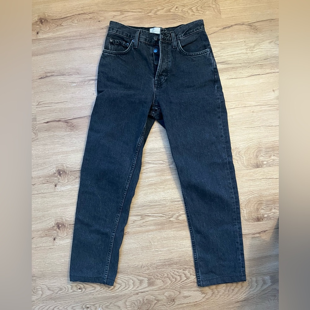 Everlane 90s Cheeky Jean, washed black color, size 24, EUC